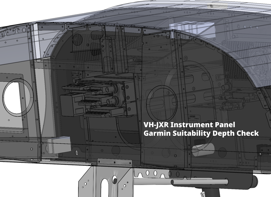 3D semi transparent view of RV14A for Garmin install